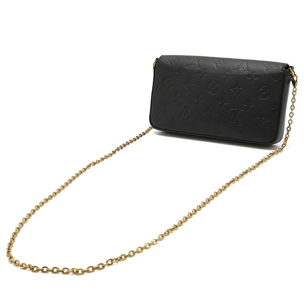 Louis Vuitton Empreinte Monogram Pochette Noir Shoulder Bag Clutch Felicie Black